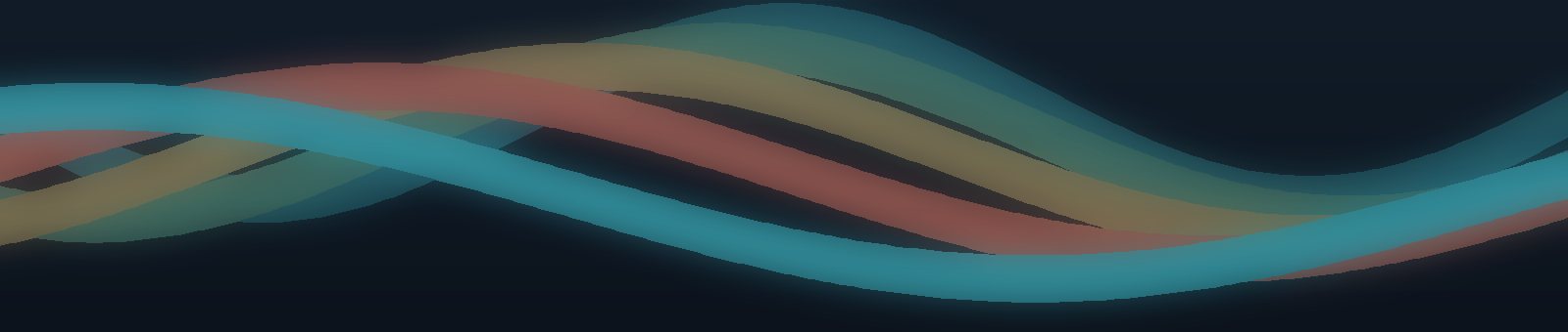 Three quiet waves in the brand colours