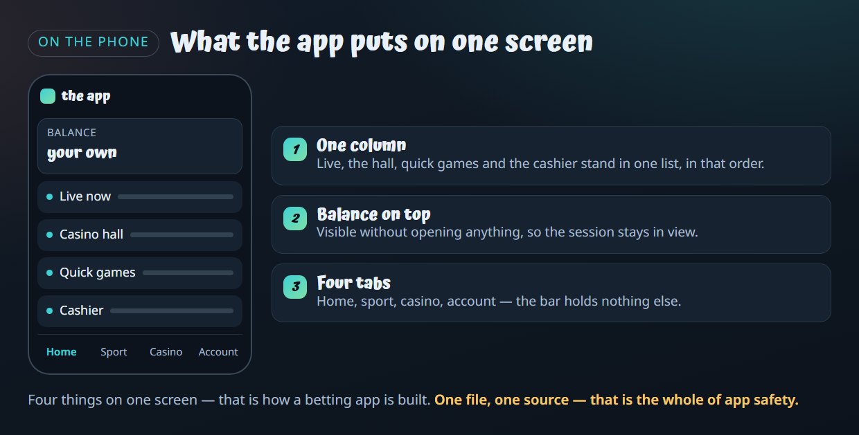 What the app puts on one screen